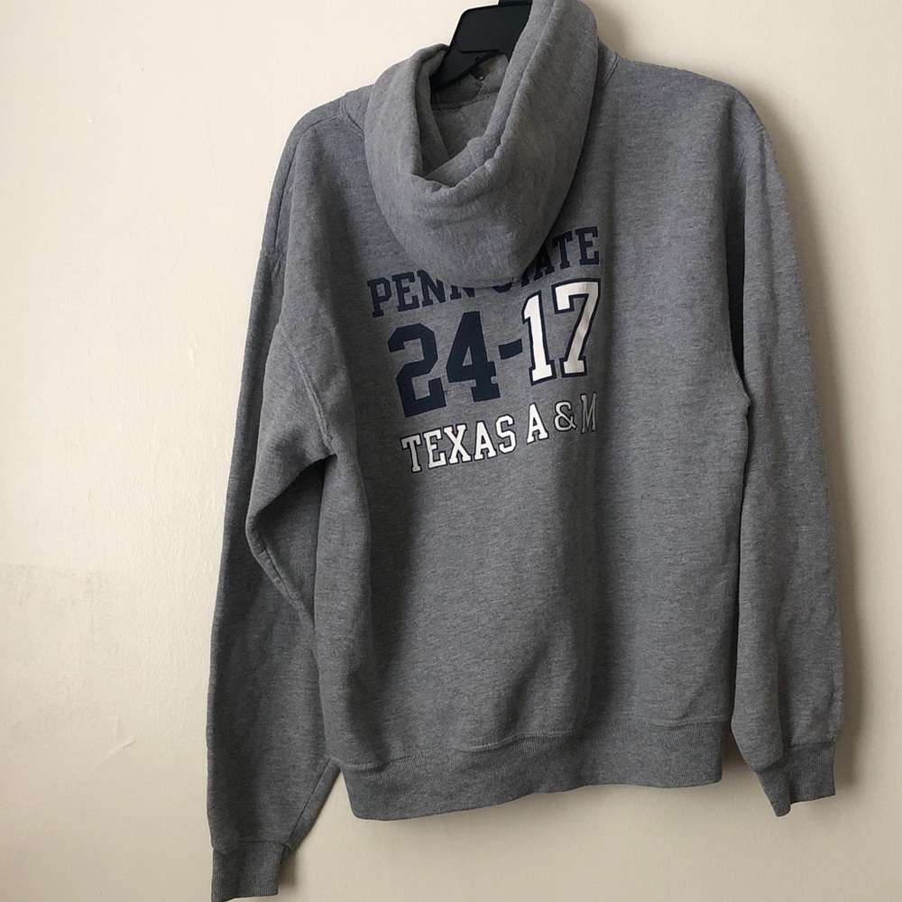 Jerzees Penn State Nittany Lions Gray Hooded Sweatshirt Medium - Picture 2 of 3